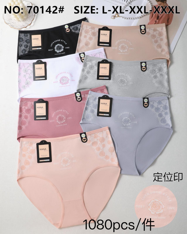 Majtki damskie Roz L-3XL, Mix kolor Paczka 24 szt
